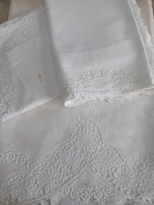 Lenzuola Matrimoniale Ricamata Con Federe ( 100%  Puro Cotone )