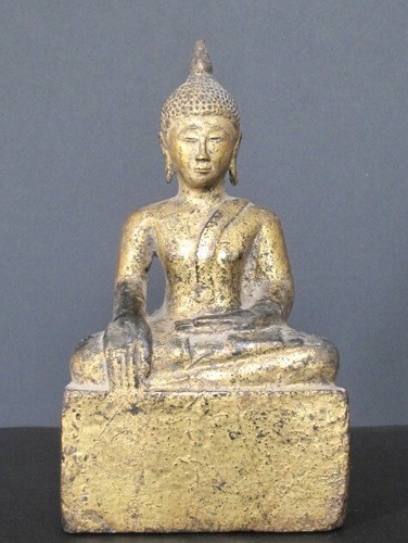 Antico budda legno - legno, dorata
