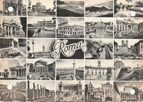 Roma cartolina viaggiata - roma,