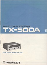 PIONEER TX500A MANUALE ORIGINALE