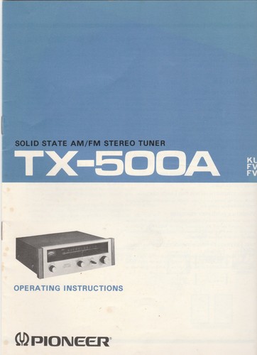Pioneer tx500a manuale - tx500a,