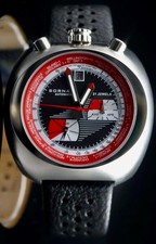 Sorna Orologio Uomo Bracciale Automatico Orologio BULLHEAD NOS-STYLE Nero Rosso Colori NUOVO