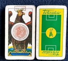 CARTE DA GIOCO ANTICHE PIACENTINE AGO. 1962 PUBBLICITÀ TOTOCALCIO PLAYING CARDS