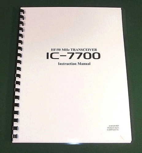 Icom 7700 manuale - icom,