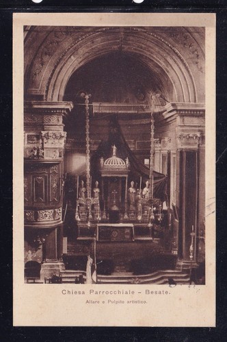 Cartolina besate chiesa - cartolina,