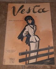VESTA 1948 RIVISTA SETTIMANALE VINTAGE D'EPOCA COLLEZIONE MODA DONNA FEMMINILE