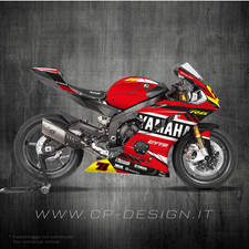 Kit Grafiche compatibili Yamaha R6 2019-2025 per carene RACING Graphics stickers