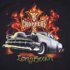 Vintage West Coast Choppers Long Beach Lowrider T Shirt Uomo 3XL Nero