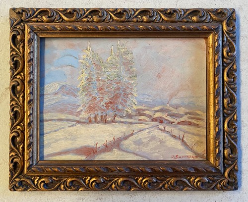 Antico piccolo dipinto olio - antico,