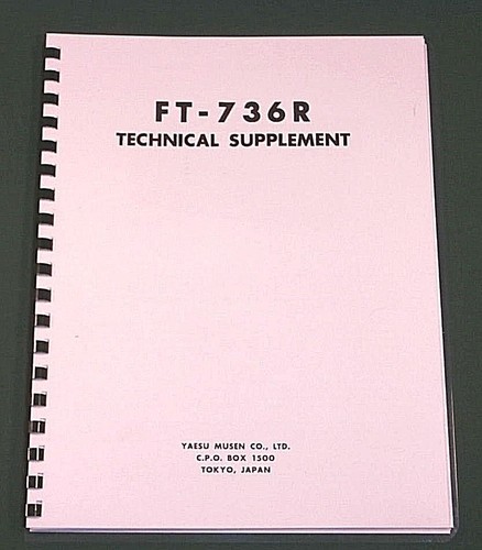 Yaesu 736r manuale - yaesu, di