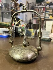 ? Antica lampada a olio in ottone – XVIII/XIX secolo