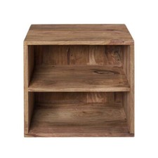 COMODINO CUBO LEGNO MASSELLO