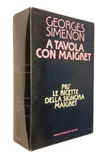 Georges Simenon Mondadori A tavola con Maigret Omnibus 1988 Due volumi