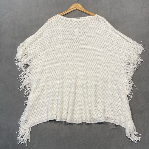Poncho all uncinetto con - all’uncinetto,
