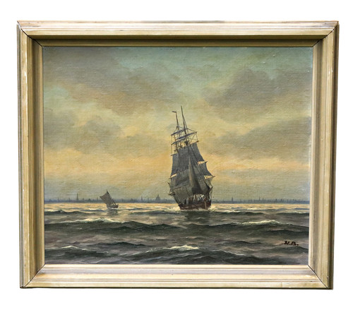 Quadro marittimo art déco con - quadro,