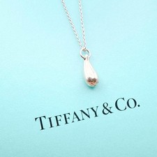 RARA Collana a Goccia Tiffany & Co. SV925 Argento Ciondolo Gioielli Donna Auth