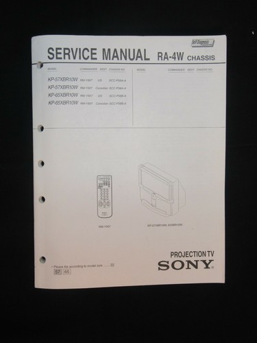 Sony manuale servizio 4w - sony,