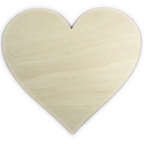Cuore legno cm - 14,