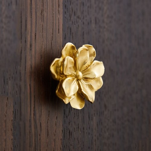 Pomelli ottone con fiori - ottone,