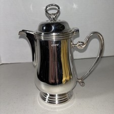 Sambonet Contour Teiera Lusso Italia Placcato Argento Caffettiera 19,5 Cm .6 Ltrs