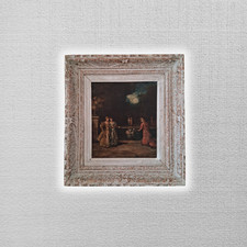 ADOLPHE MONTICELLI (1824-1886) | Giardino notturno/personaggi | Dipinto olio ORIGINALE