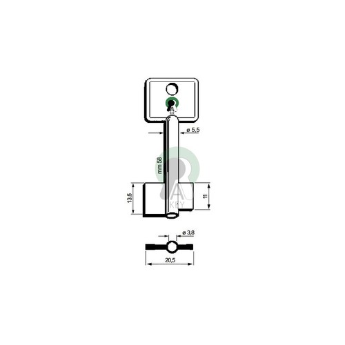 Chiave per cassaforte s800 - per, con