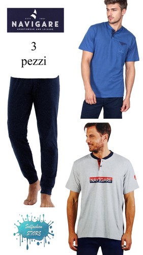 Pigiama uomo pezzi mezza - uomo, 3