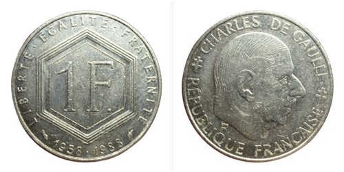 Franc charles gaulle 1988 - de,