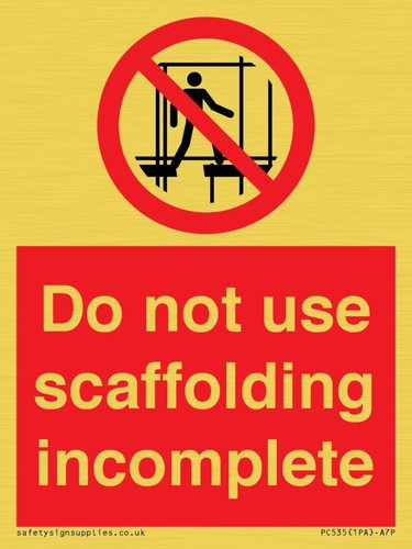 Non utilizzare impalcature