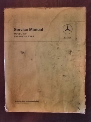 Mercedes model 190 service - 190, sl