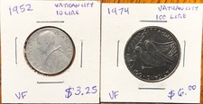Vatican City Coin Lot: 1952 -