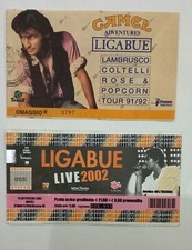 LOTTO 2 BIGLIETTI LUCIANO LIGABUE ROSE & POPCORN TOUR 91/92 CAMEL + LIVE 2002