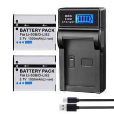 2 batterie + caricatore LCD