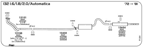 Marmitta posteriore per fiat - per,