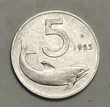 1955 Italia 5 cinque lire -