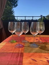 5 Calici Colorati In Cristallo