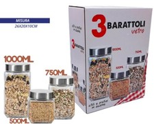 Tris barattoli vetro - x,