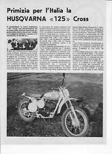 PUBBLICITA'  ADVERTISING TEST MOTO  HUSQVARNA 125 CROS 1973-MX VINTAGE MOTOCROSS