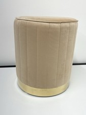Pouf Velluto Beige  Sgabello