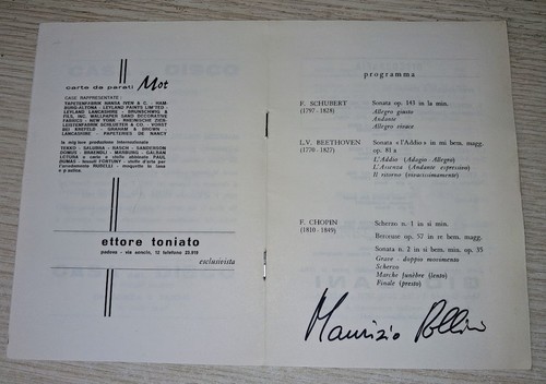 Autografo maurizio pollini - maurizio,