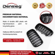Densieg Sport Griglia Radiatore Doppia Barra Lucida Nero per BMW X5 X6 F15 F16
