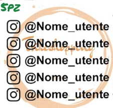 5 x  instagram personalizzato Nome stickers stikers  adesivo auto vinile
