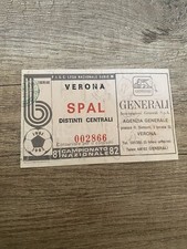 Verona-Spal  1981/82 biglietto Calcio (No Juventus,Lazio,Inter,napoli,Milan)