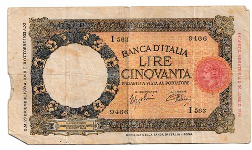 Italy lire 1933 rare - italy,