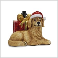 BASE SUPPORTO ALBERO NATALE CANE CON PACCO REGALO MAGNESIO E METALLO