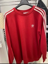 Rara e Stupenda Felpa Vintage da Collezione Adidas Colore Rosso TG L Semi Nuova