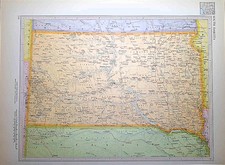 MAPPA del SOUTH DAKOTA Stati