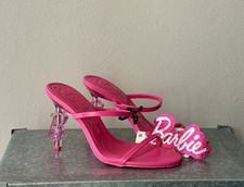 ZARA BARBIE™ The Movie Warner Bros. Sandali con tacco alto in pelle rosa misura 4,5,6,7