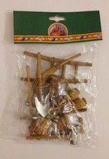 Lotto Attrezzi Rurali Per Presepe In Plastica Vintage Isas Made In Italy