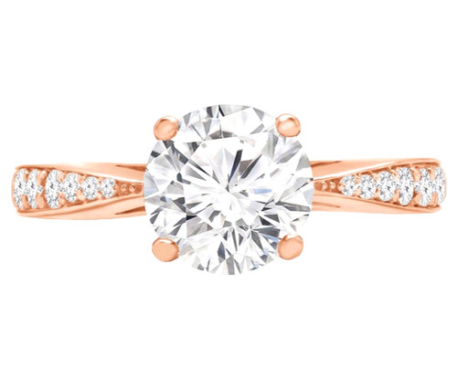 Anello solitario diamante - , 1,24
